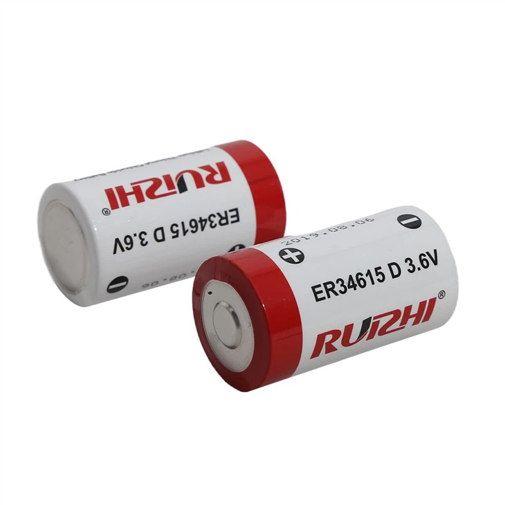 ER34615 D Cell Batteries 3.6V Lithium Battery 19Ah Li-SOCL₂ Non-Rechargeable Battery LS-33600 SB-D02 XL-205F For CNC Machine Tool, Injection Molding Machine,Printing Machine,Gas Meter